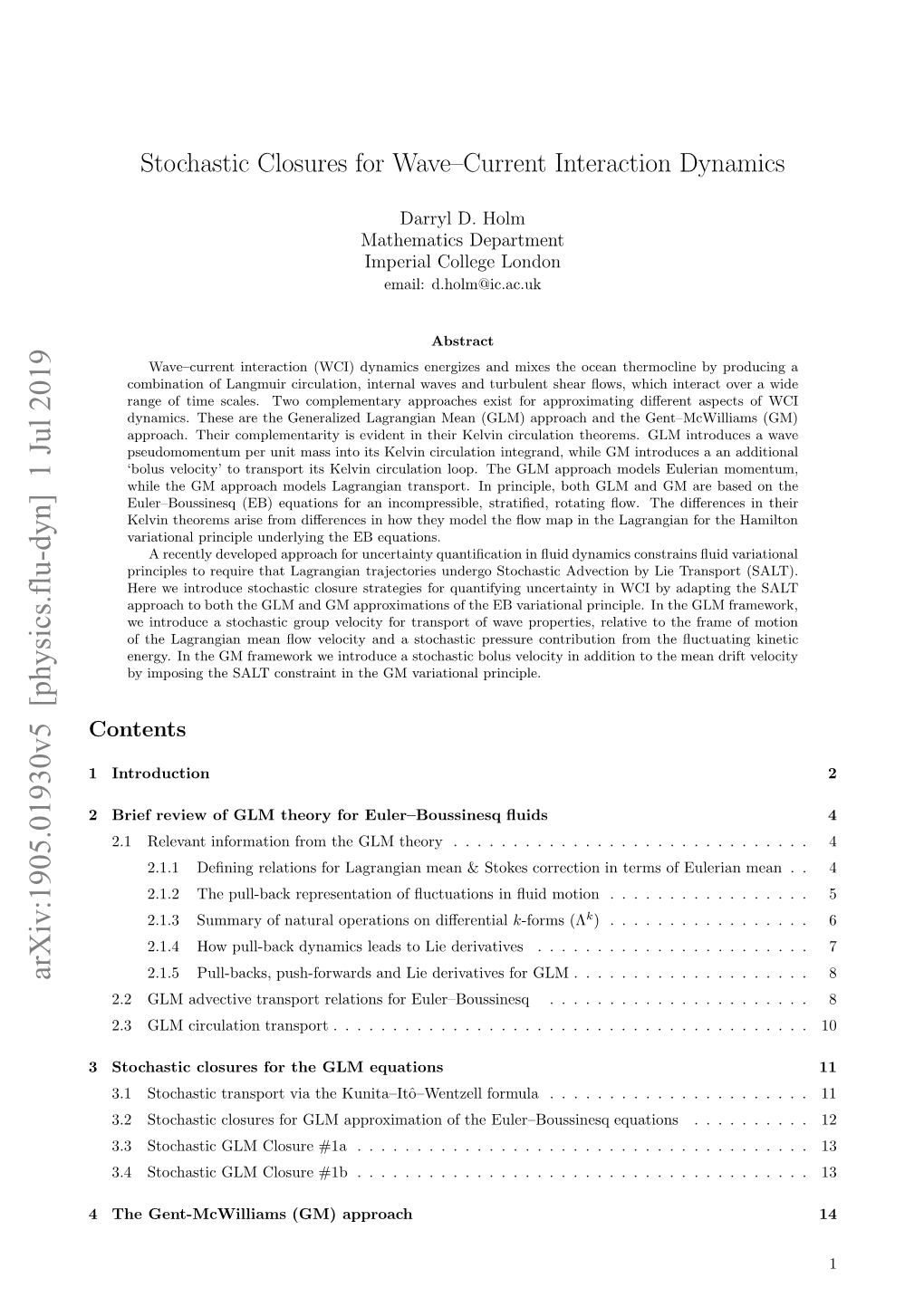 Stochastic Closures for Wave–Current Interaction Dynamics