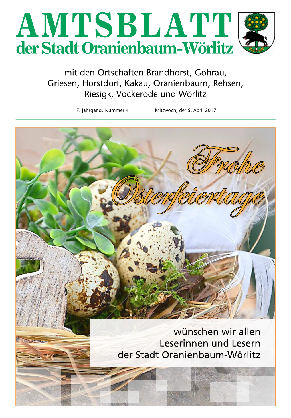 Amtsblatt Nr. 4 Vom 05.04.2017