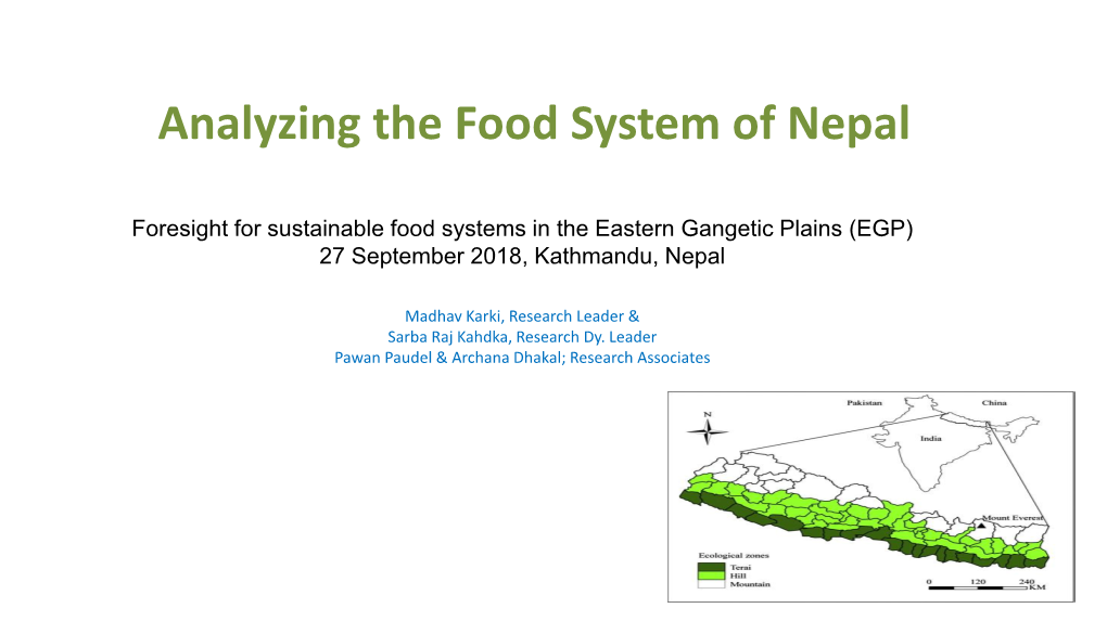 Analyzing the Food System of Nepal