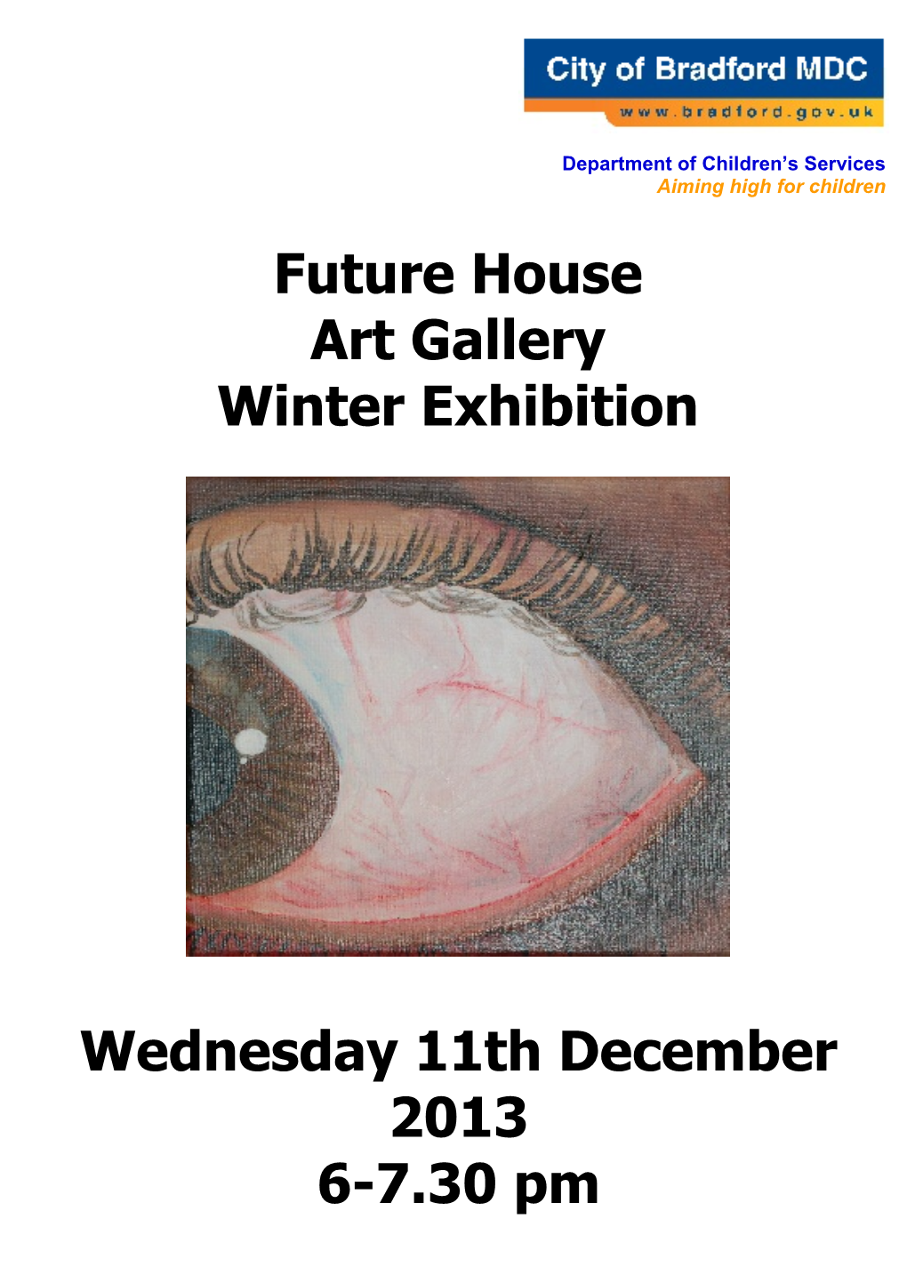 Future House Art Gallery Winter Exhibition Wednesday 11Th