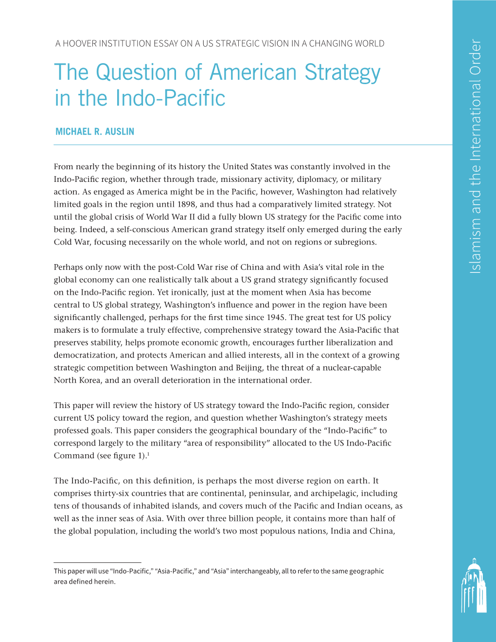 The Question of American Strategy in the Indo-Pacific 3