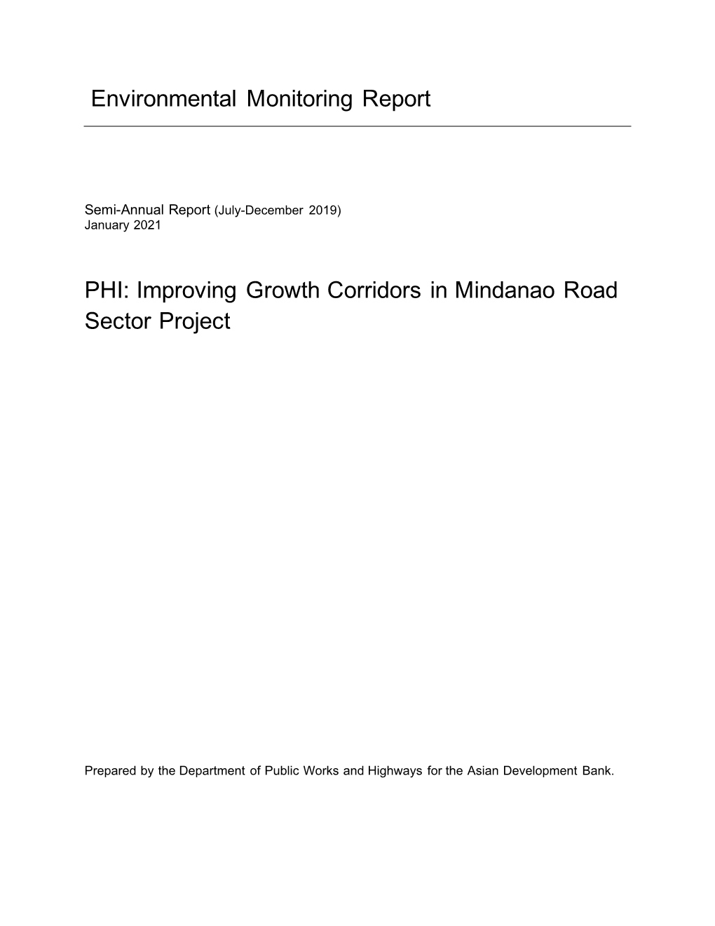Improving Growth Corridors in Mindanao Road Sector Project