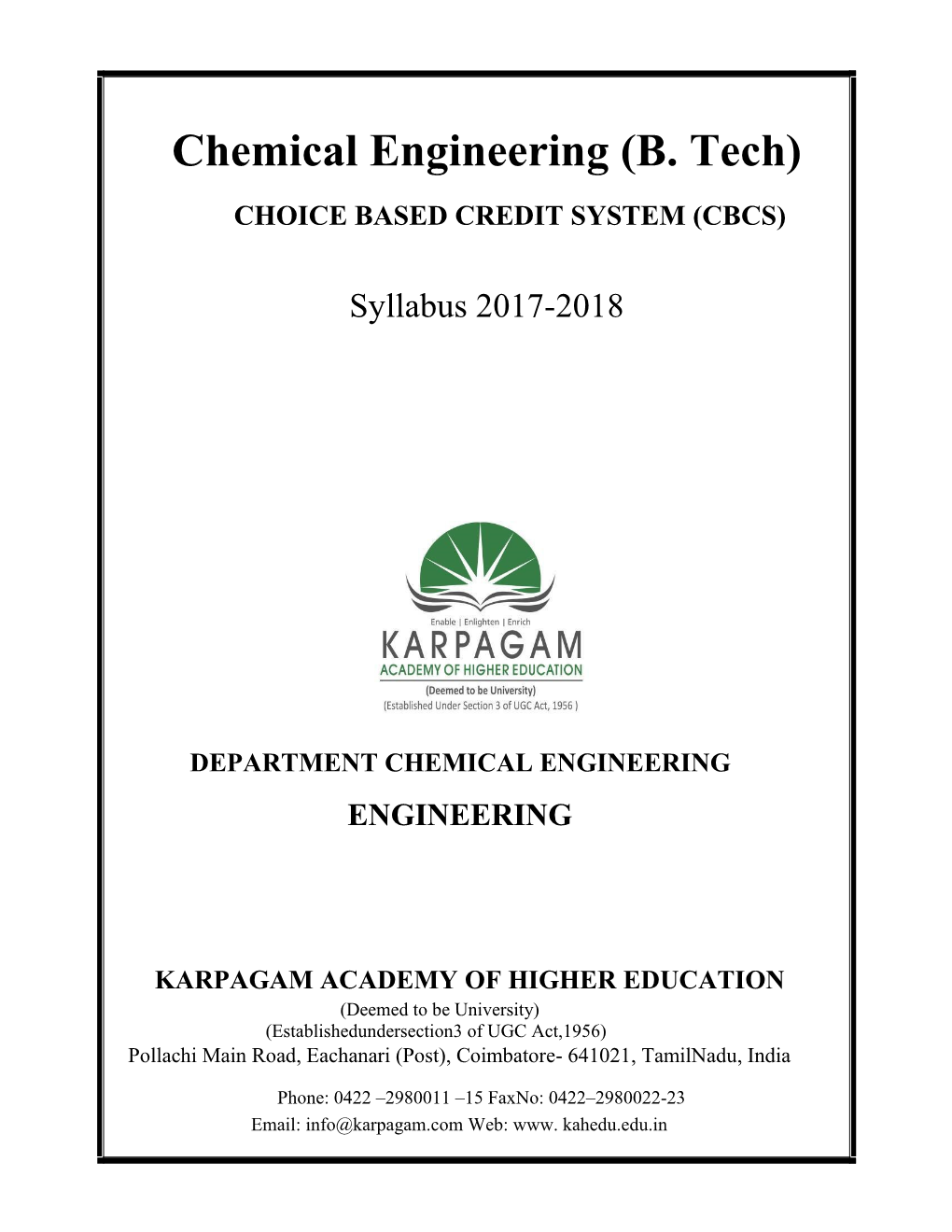 Chemical Engineering (B