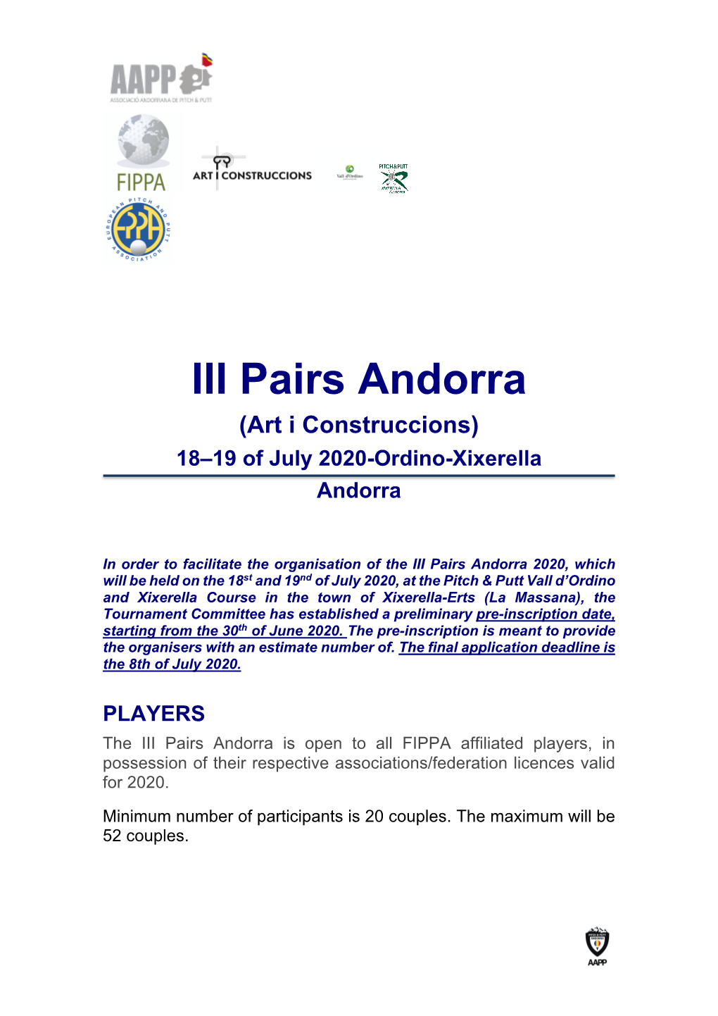 III Pairs Andorra (Art I Construccions) 18–19 of July 2020-Ordino-Xixerella Andorra