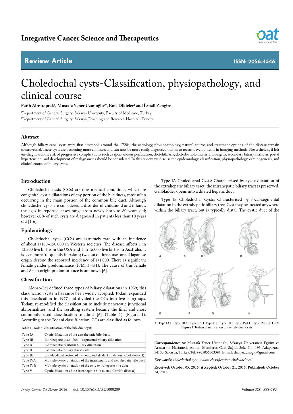 Choledochal Cysts