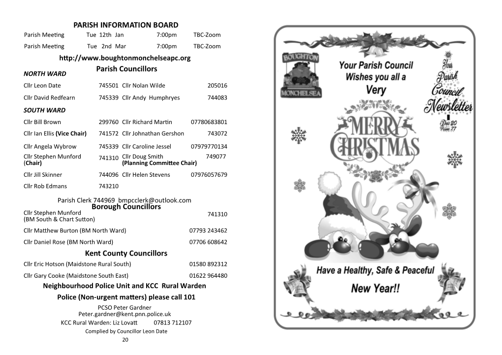 Parish Newsletter December 2020