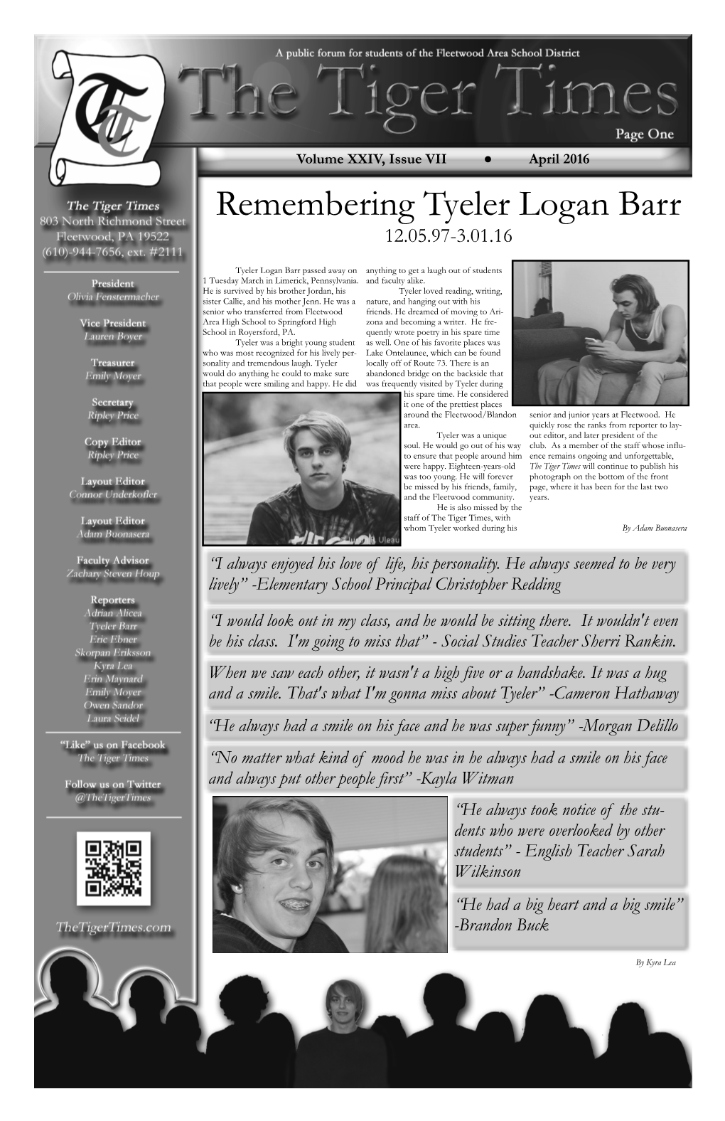 Remembering Tyeler Logan Barr 12.05.97-3.01.16