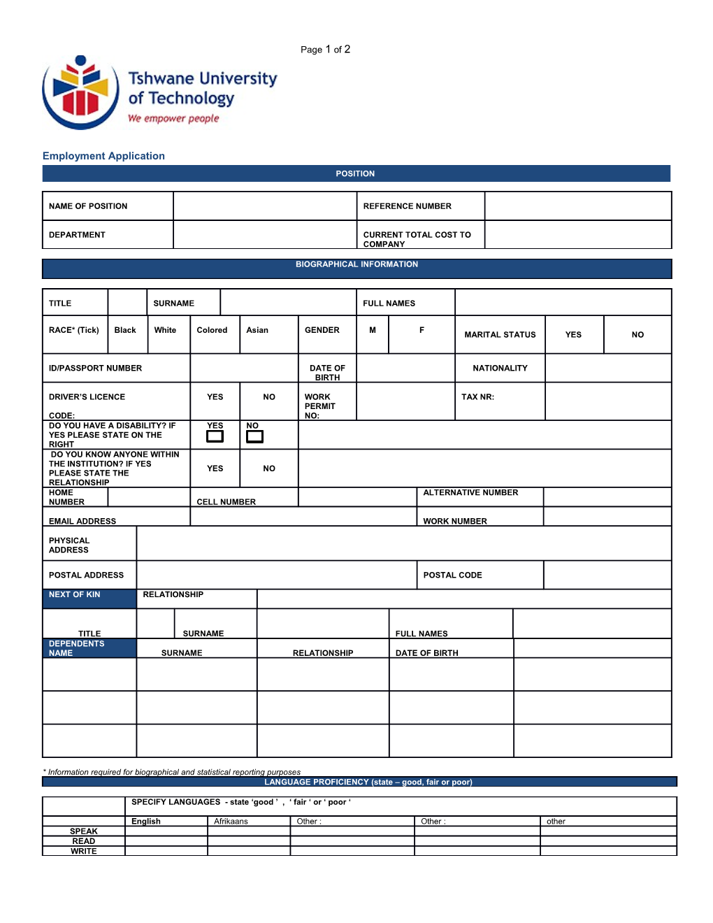 Employment Application s3