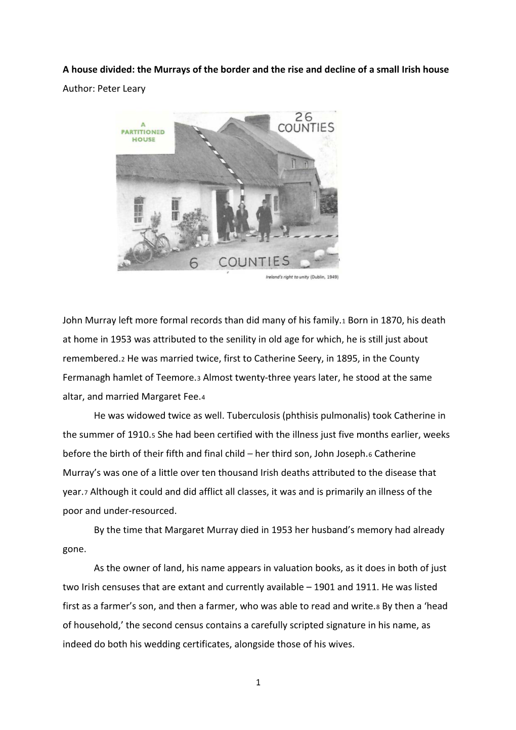 The Murrays of the Border and the Rise and Decline of a Small Irish House Author: Peter Leary