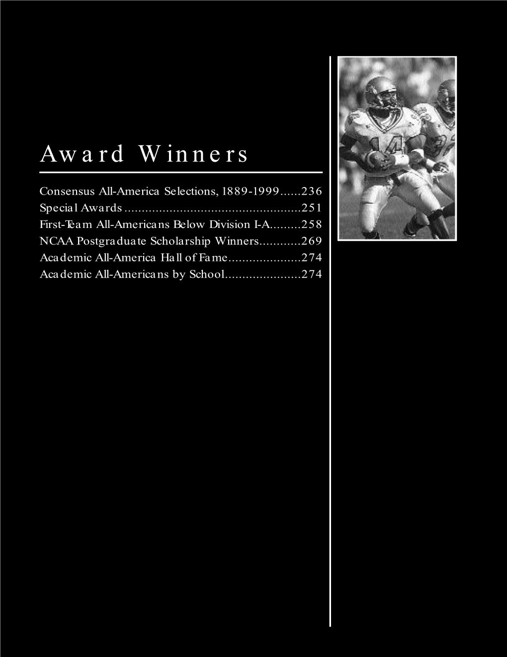 NCAA Football Award Winners