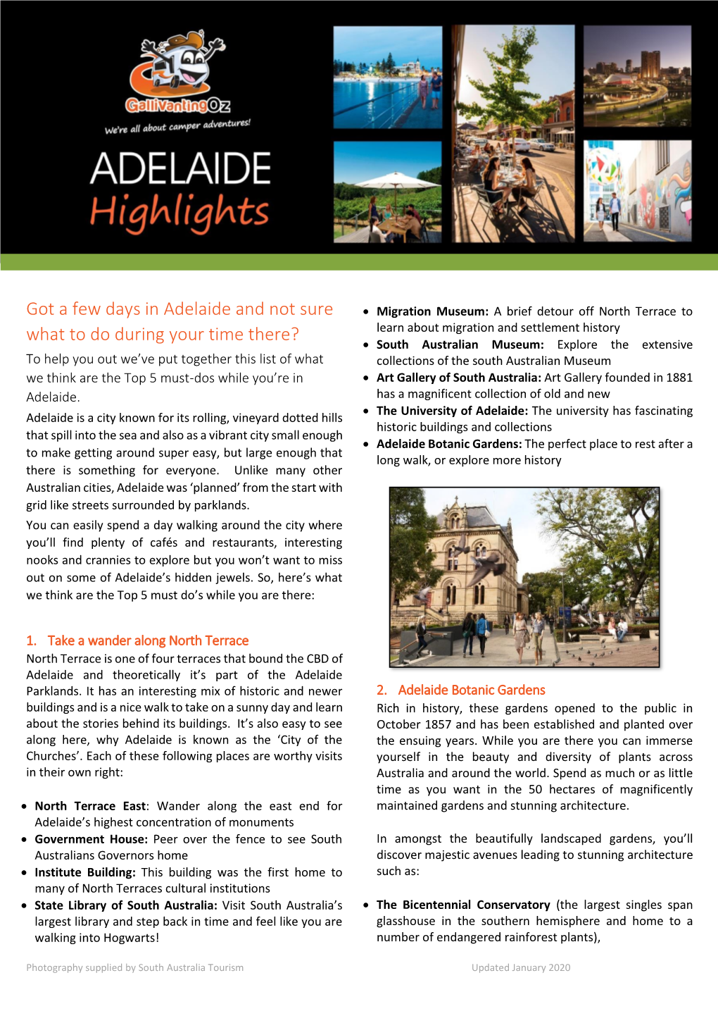 Got a Few Days in Adelaide and Not Sure What to Do During Your Time