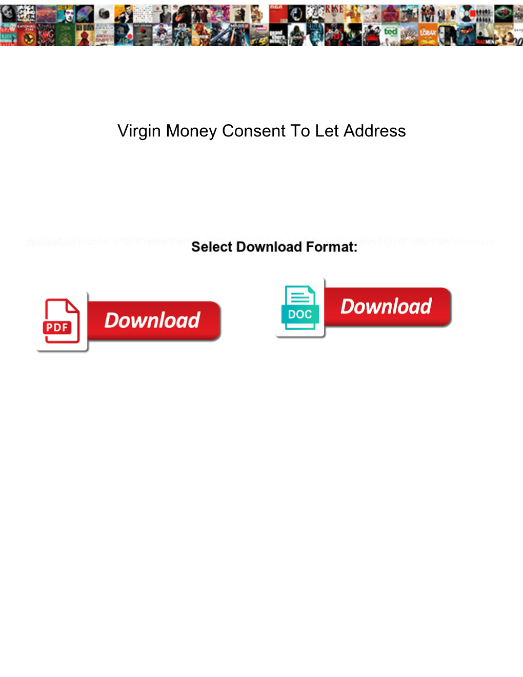 Virgin Money Consent to Let Address