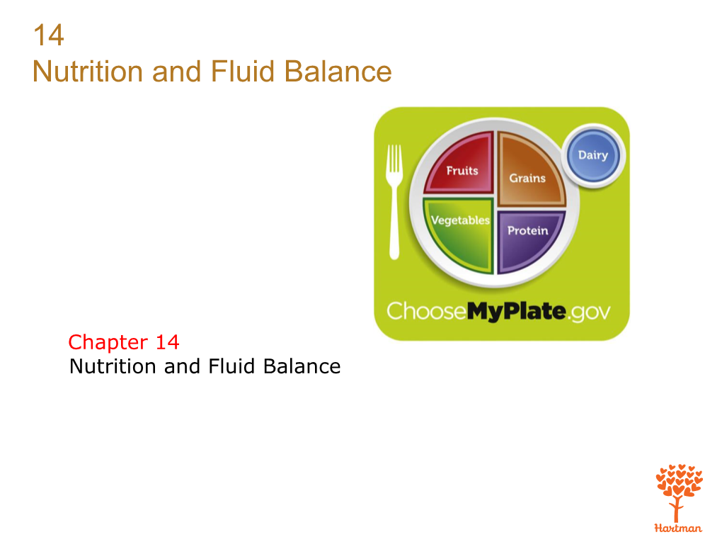 Chapter 14 Nutrition and Fluid Balance 14 Nutrition and Fluid Balance