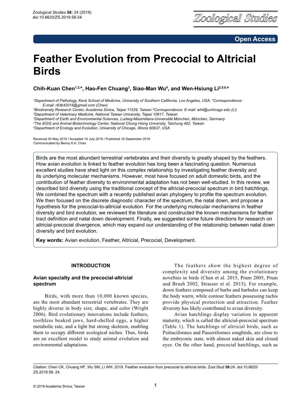 Feather Evolution from Precocial to Altricial Birds