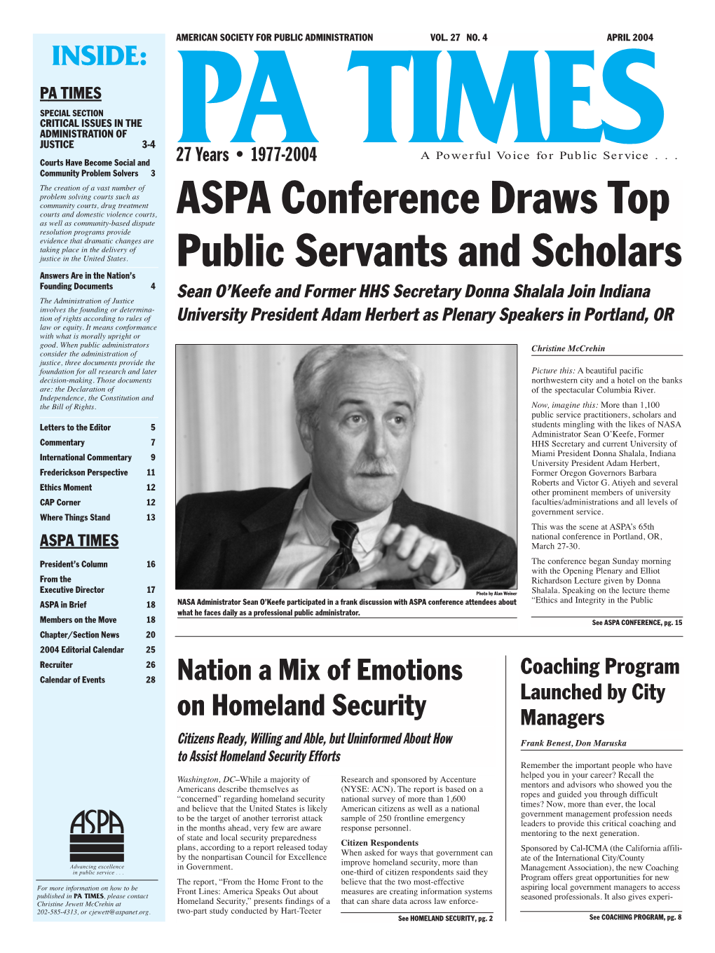 ASPA Conference Draws Top Public Servants and Scholars
