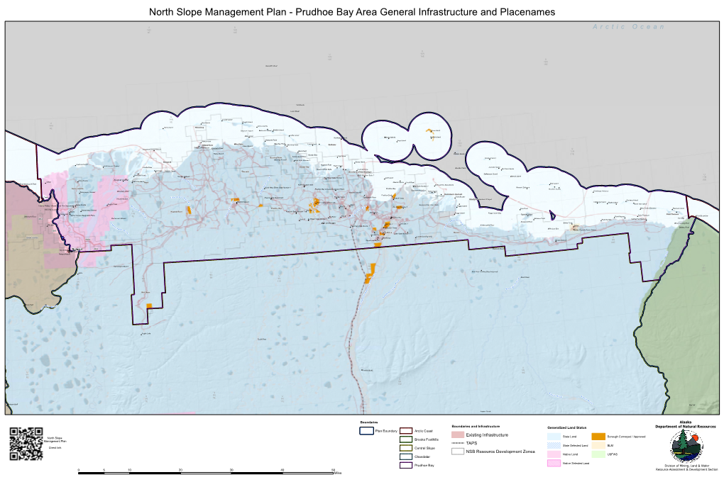 North Slope Management Plan - Prudhoe Bay Area General Infrastructure and Placenames