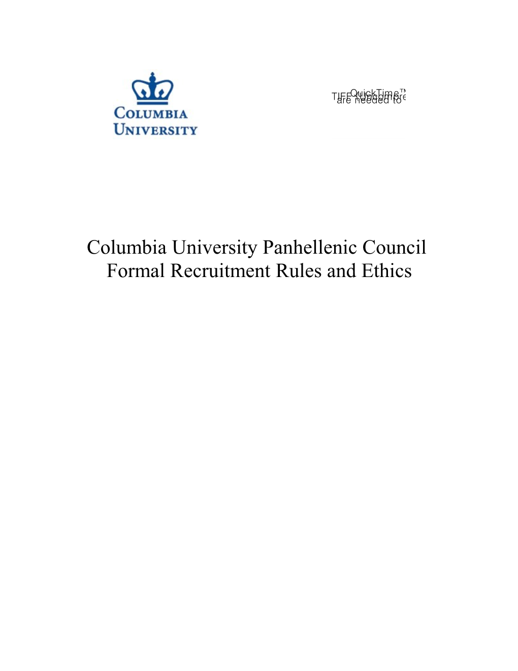 Columbia University Panhellenic Council