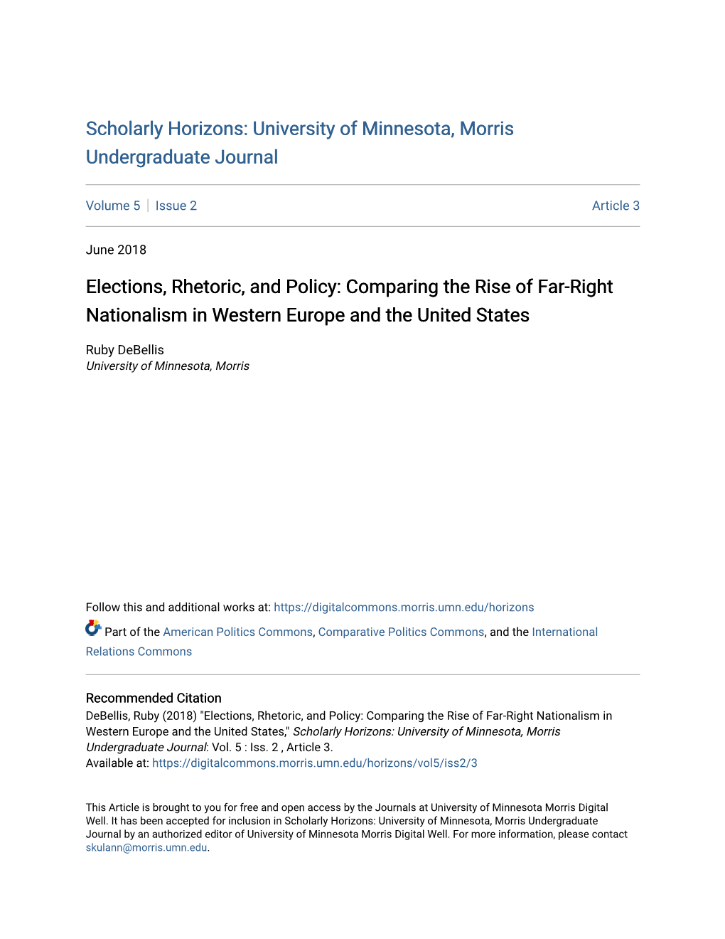 Elections, Rhetoric, and Policy: Comparing the Rise of Far-Right Nationalism in Western Europe and the United States