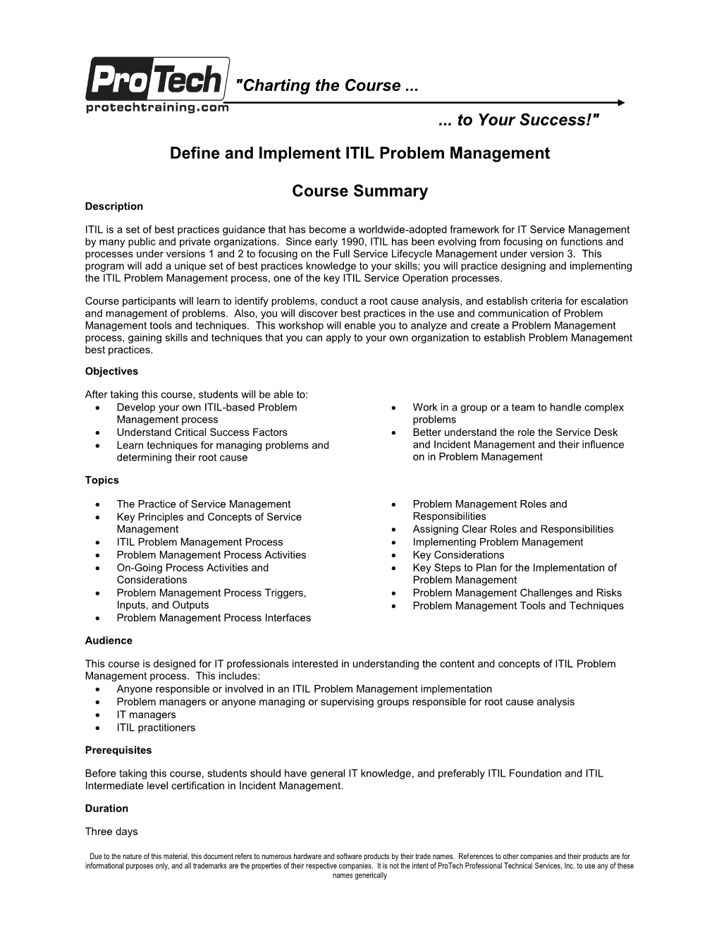 Define and Implement ITIL Problem Management
