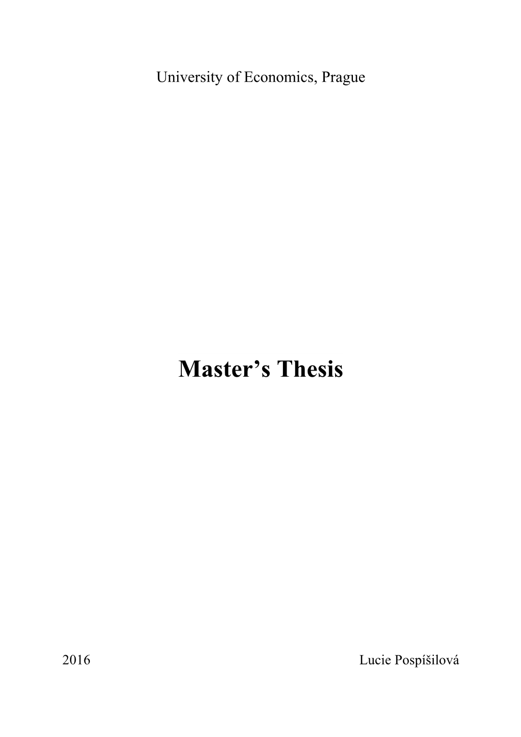 Master's Thesis