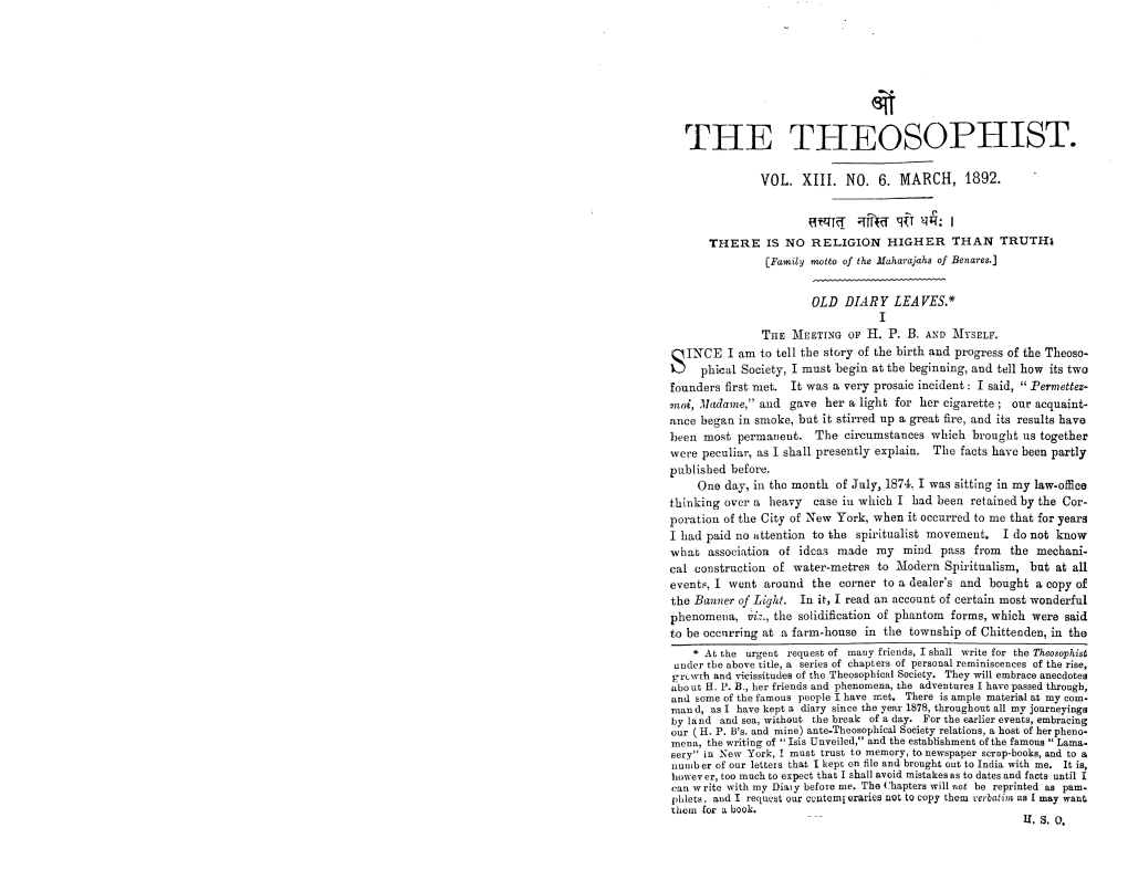 Theosophist V13 N06 March 1892