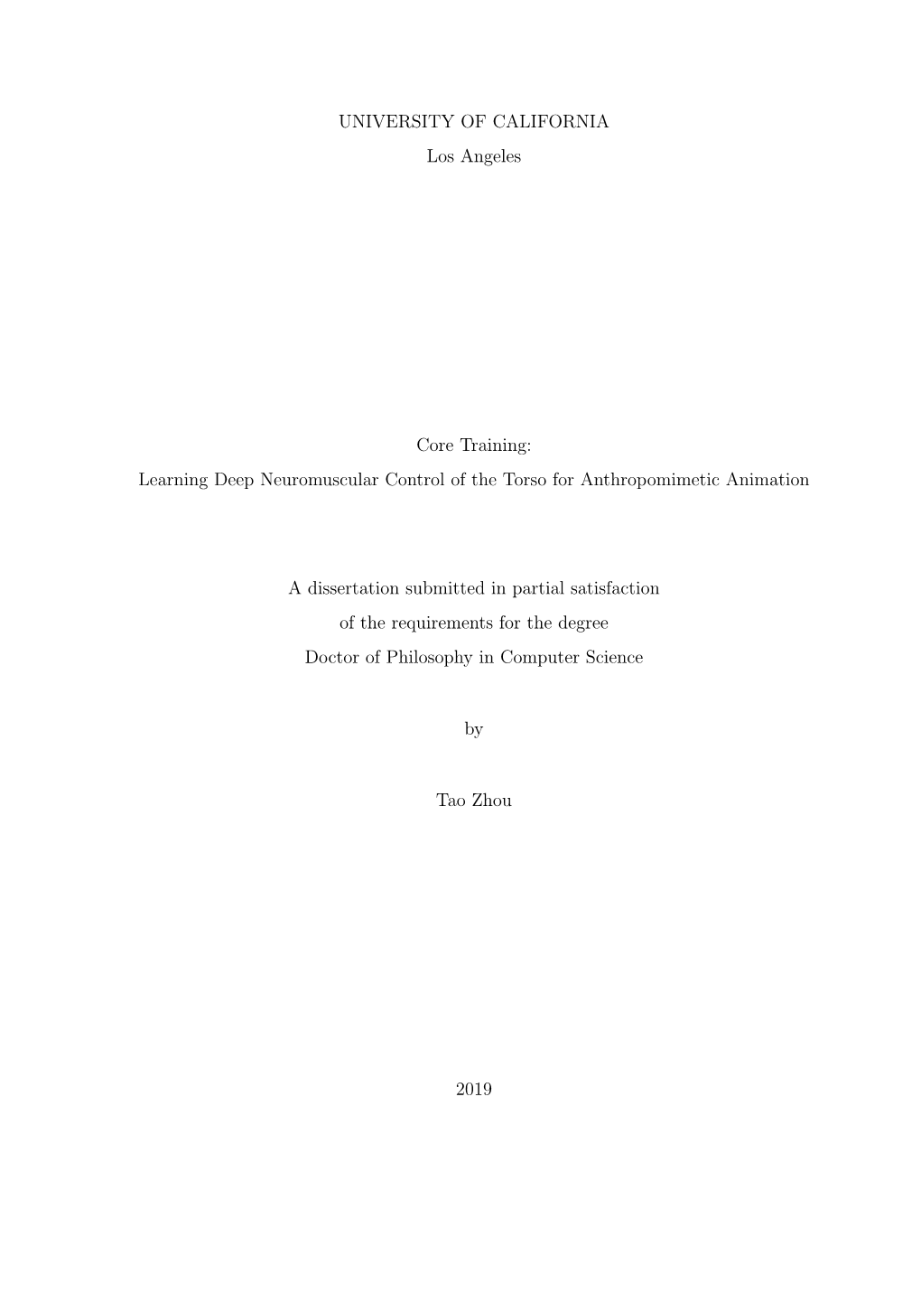 Tao Zhou – Phd Thesis