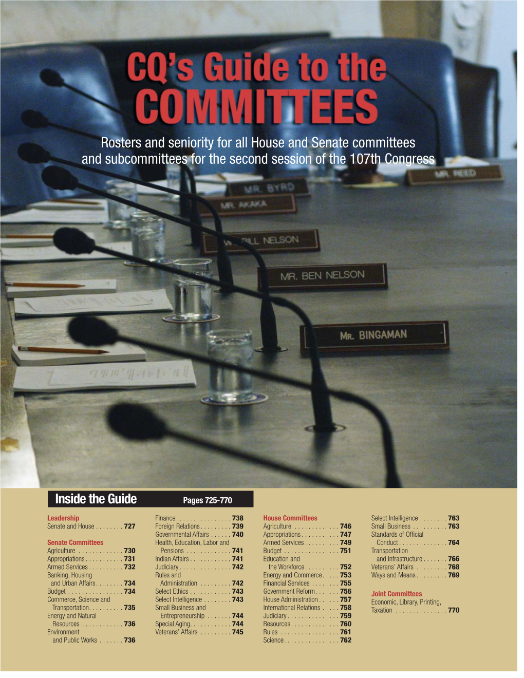 CQ's Guide to the Committees