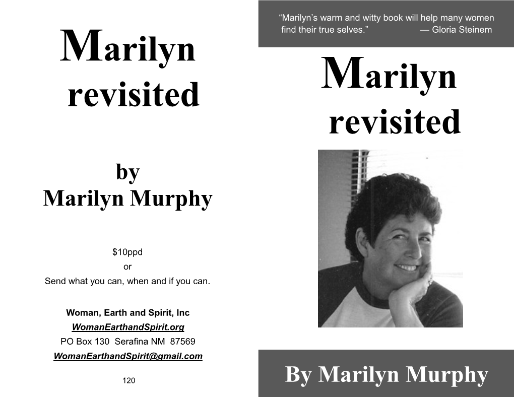 Marilyn Revisited Marilyn Revisited by Marilyn Murphy