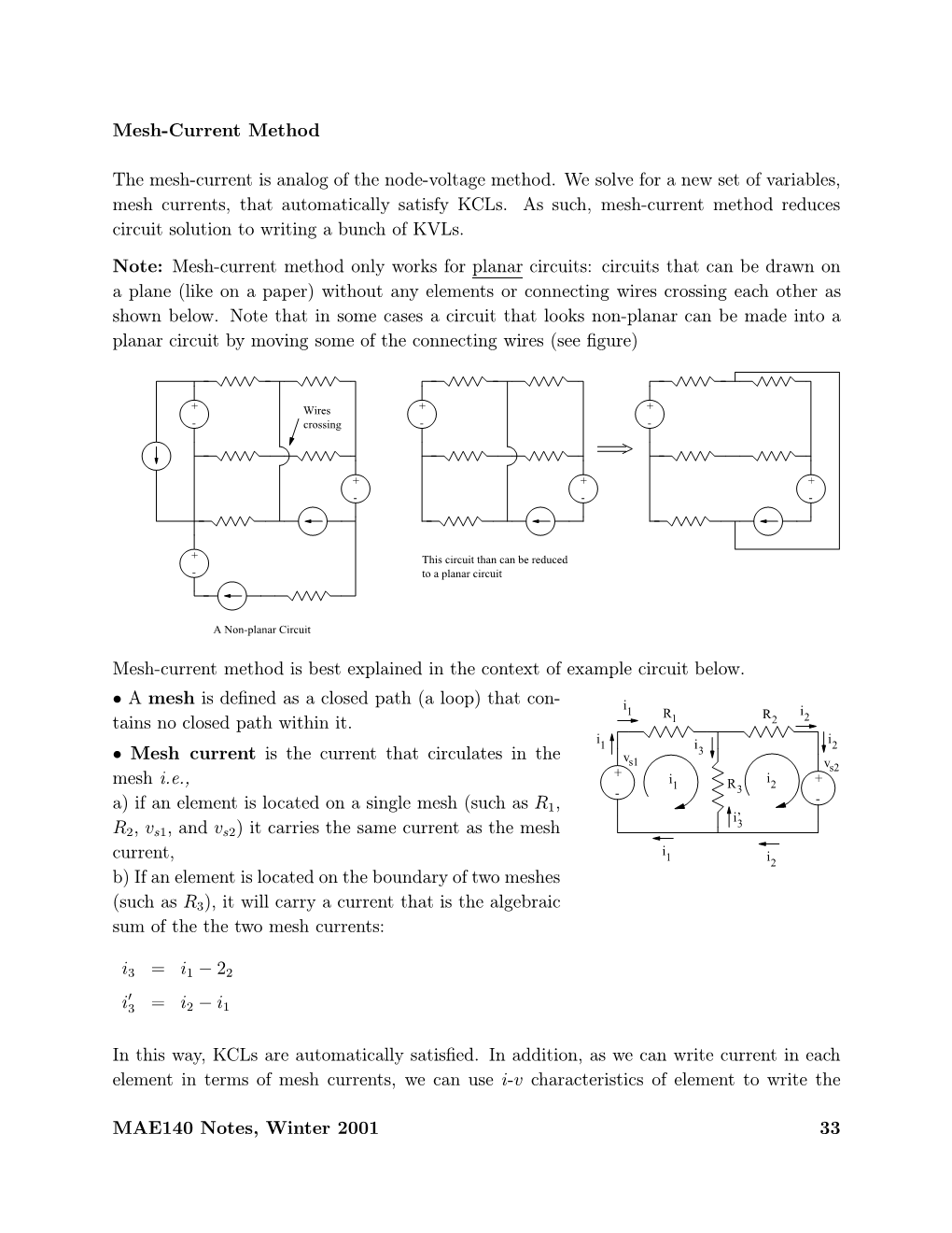 Mesh-Current Method