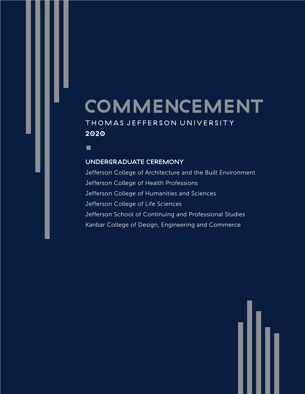 Commencement Thomas Jefferson University 2020