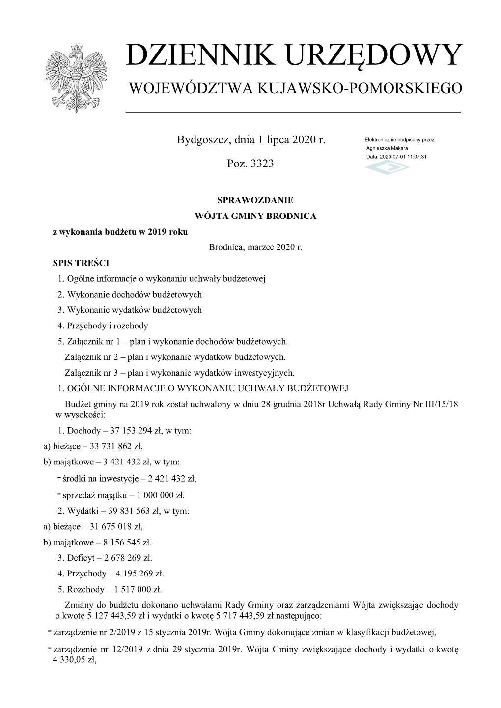 Sprawozdanie Z Dnia 16 Marca 2020 R