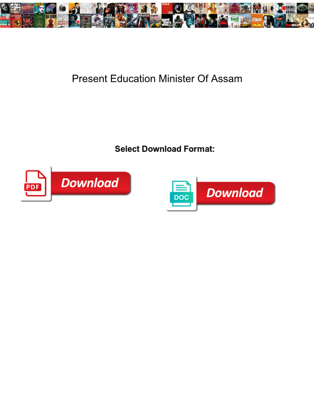 Present Education Minister of Assam
