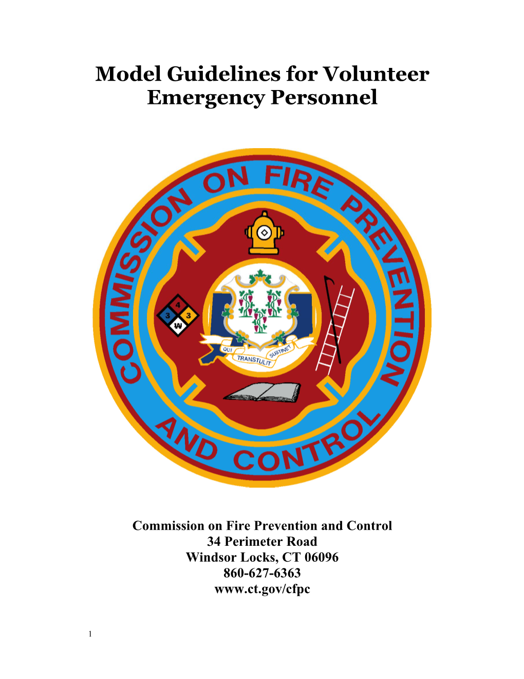 Model Guidelines for Volunteer Emergency Personnel