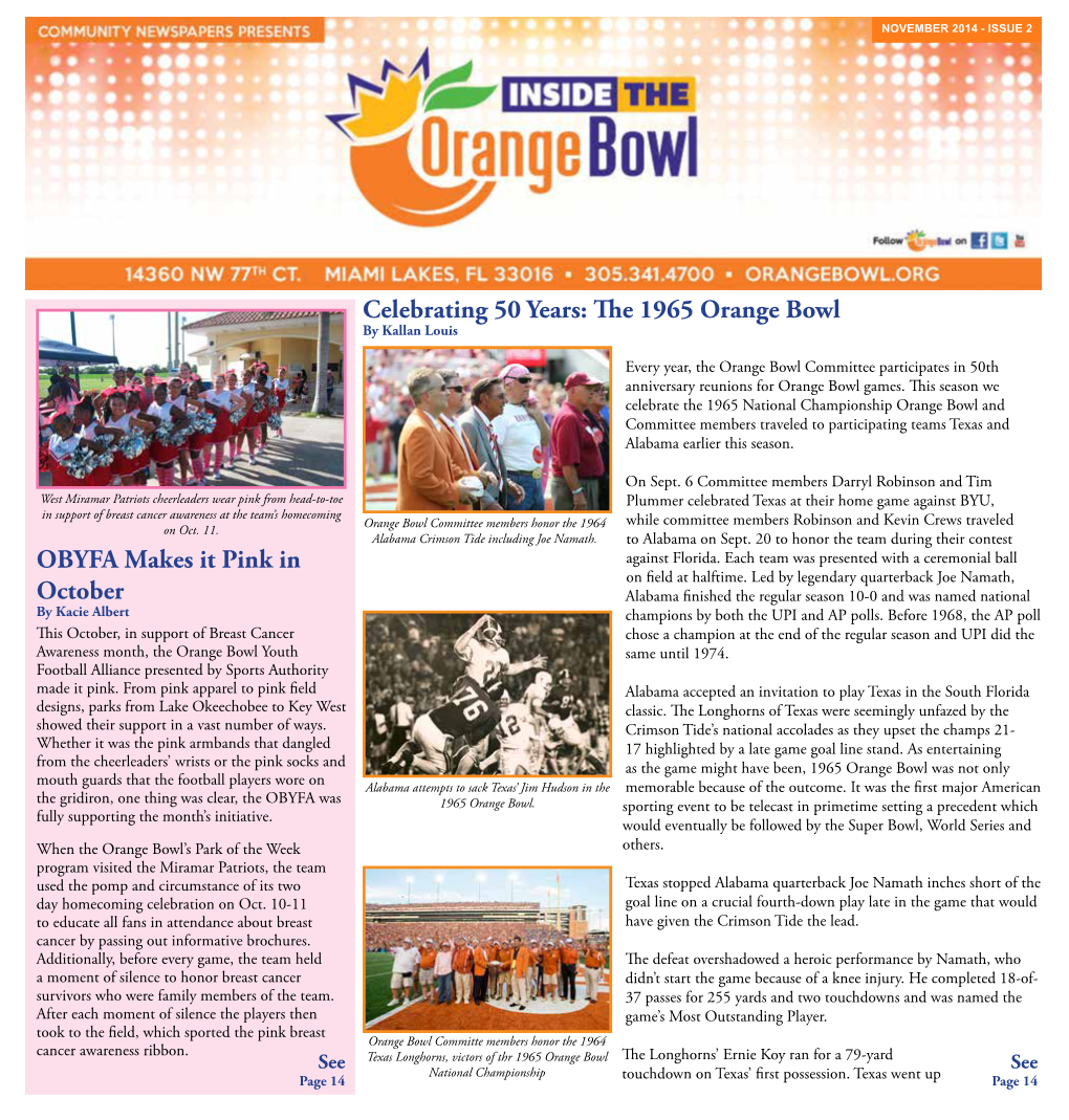The 1965 Orange Bowl by Kallan Louis