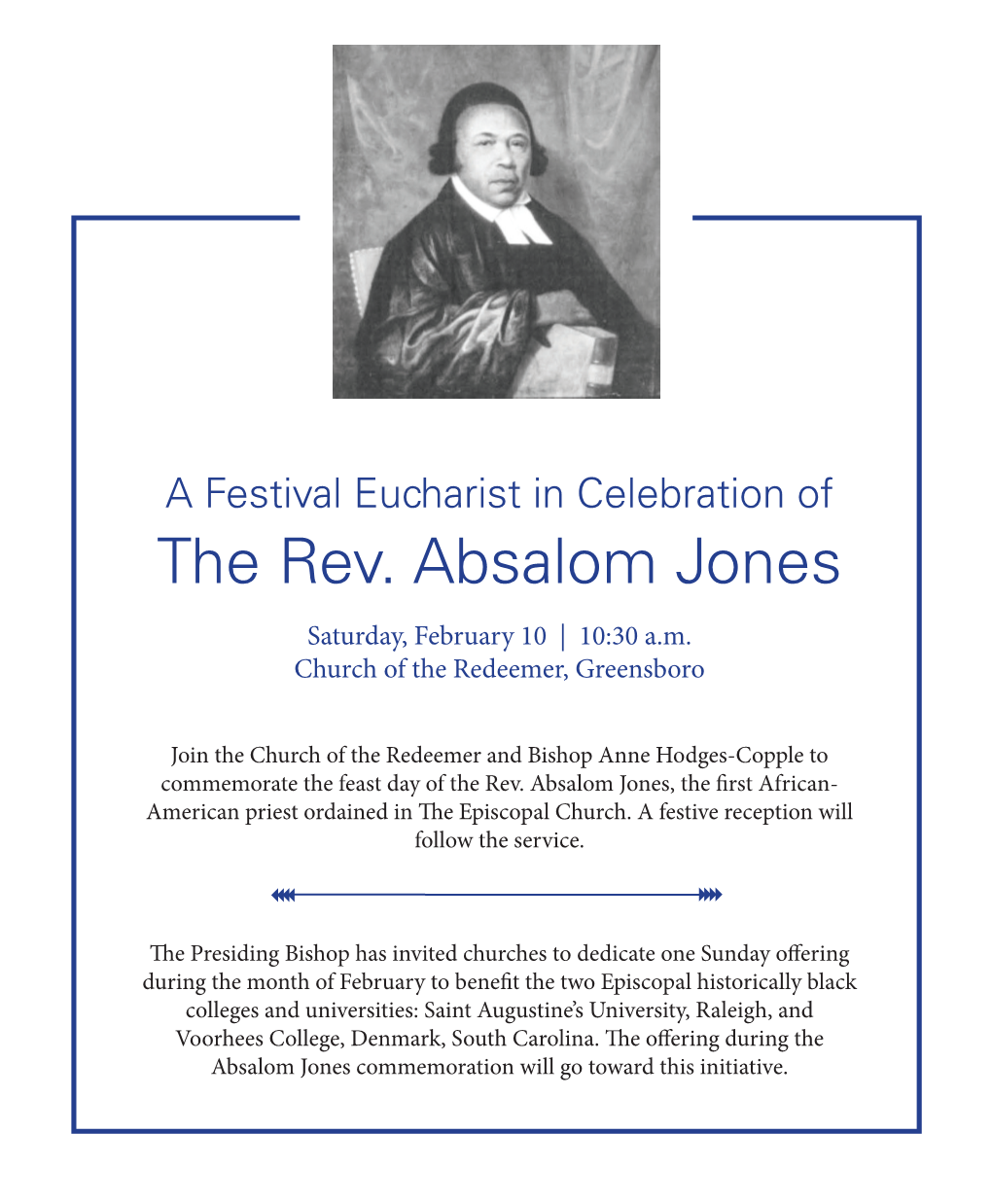 The Rev. Absalom Jones