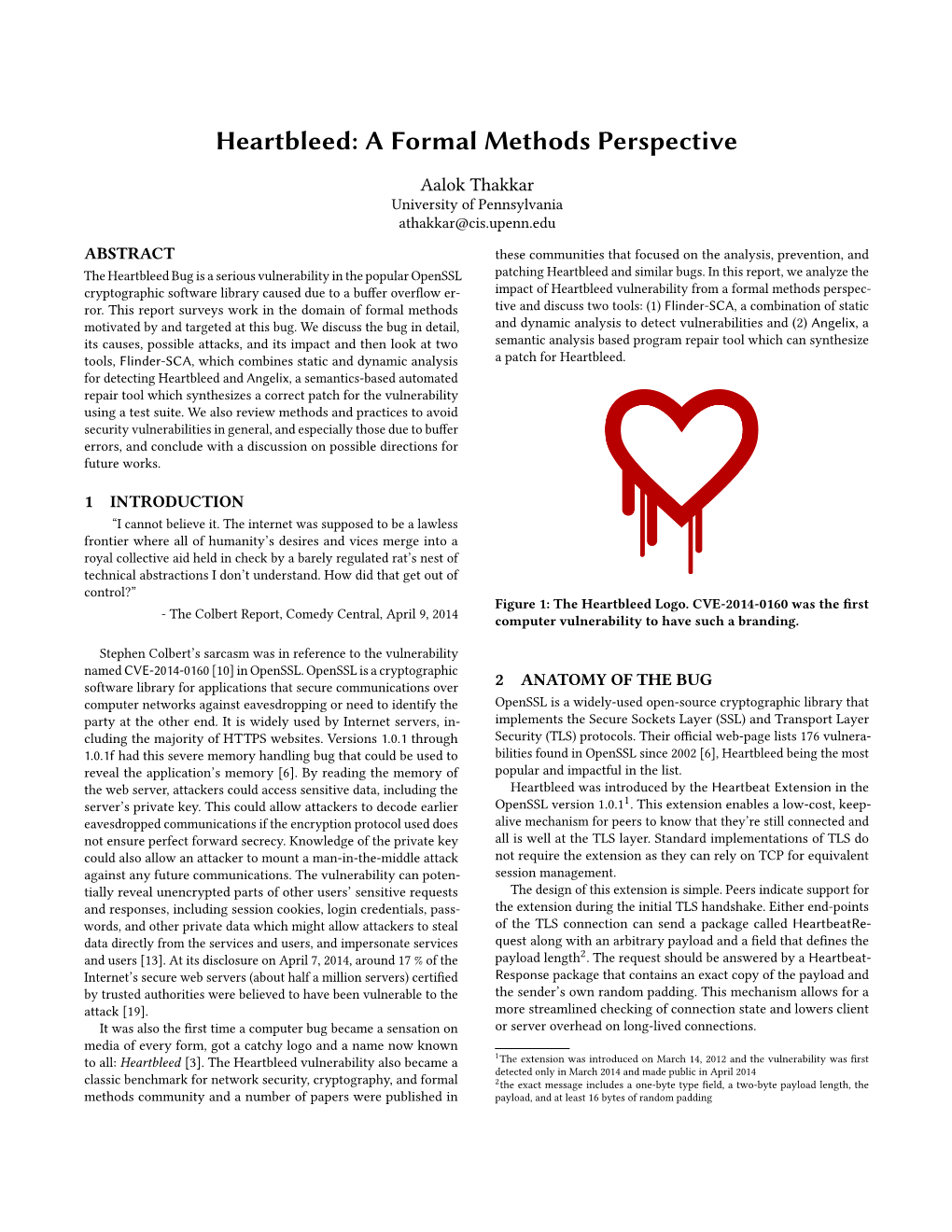 Heartbleed: a Formal Methods Perspective