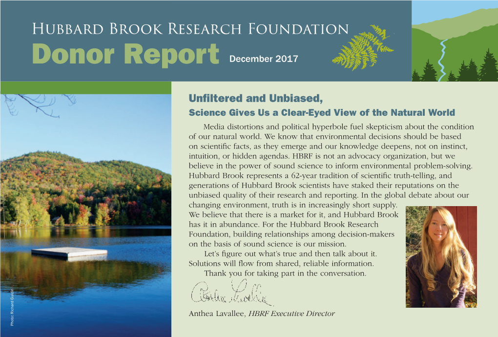 Donor Report December 2017