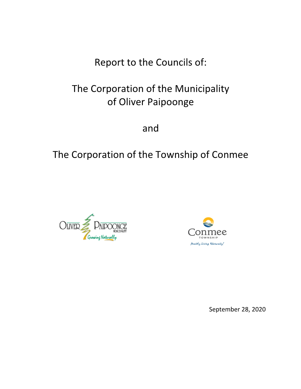 Report to the Councils Of