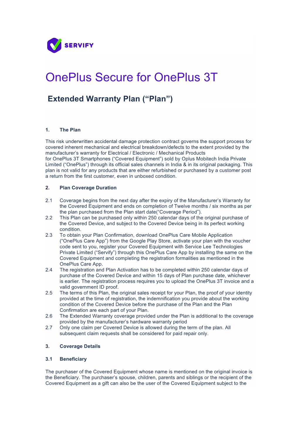 Oneplus Secure for Oneplus 3T