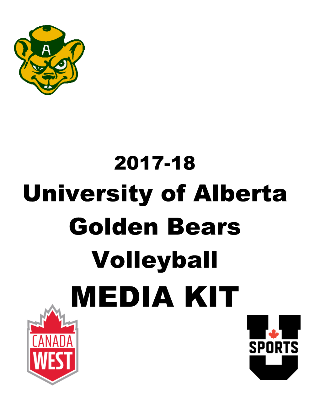 University of Alberta Golden Bears Volleyball MEDIA KIT