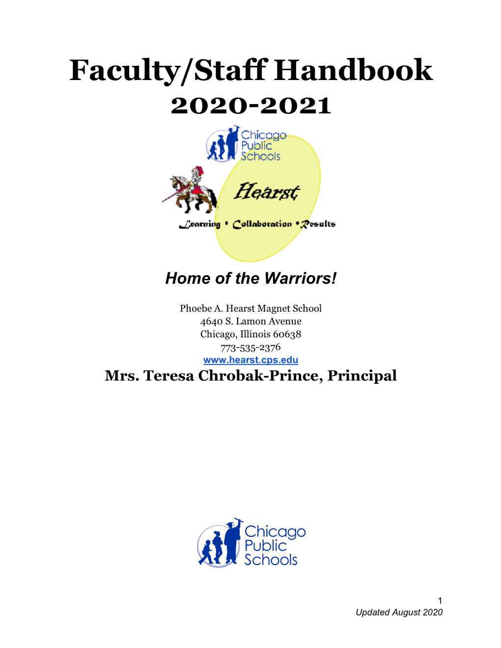 Faculty/Staff Handbook 2020-2021