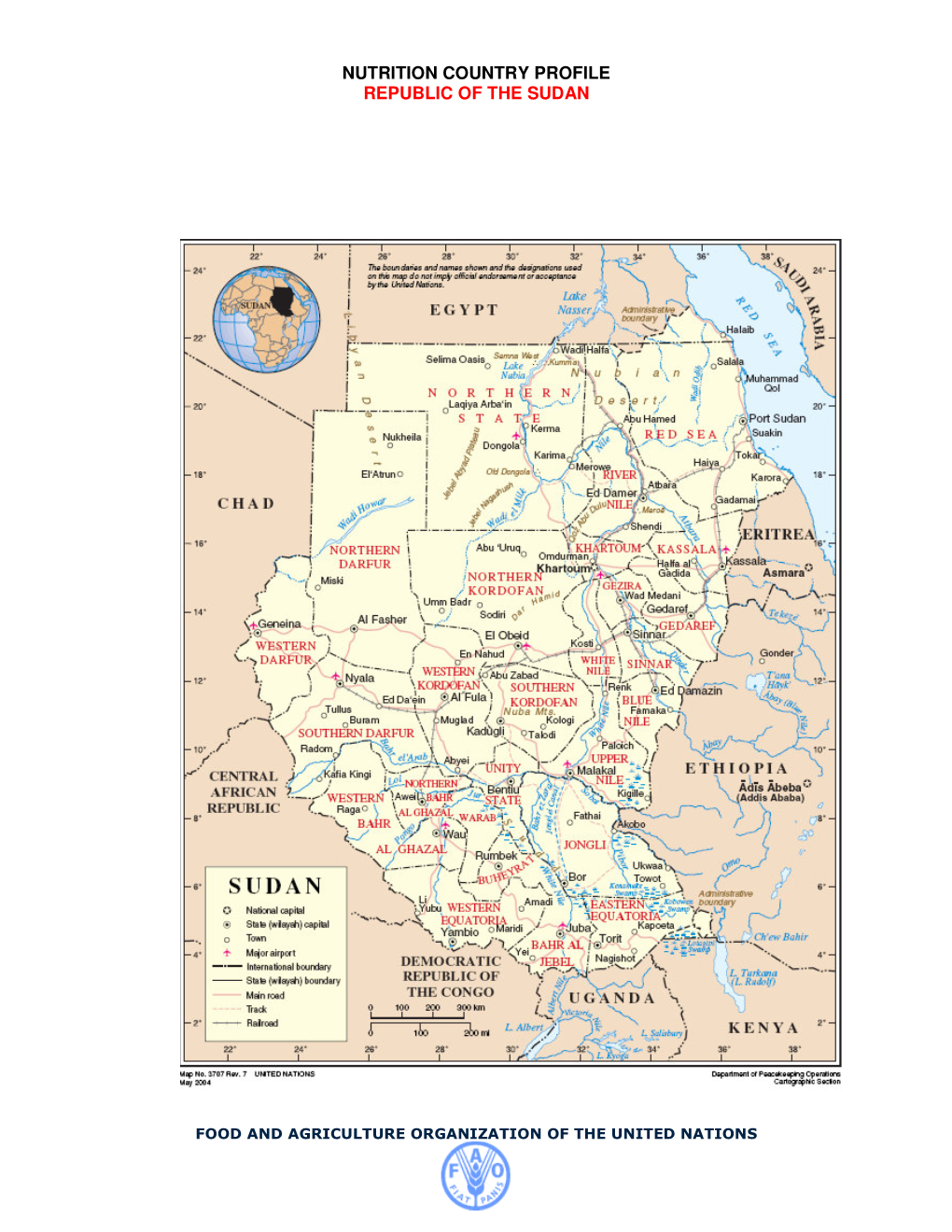 Nutrition Country Profile Republic of the Sudan