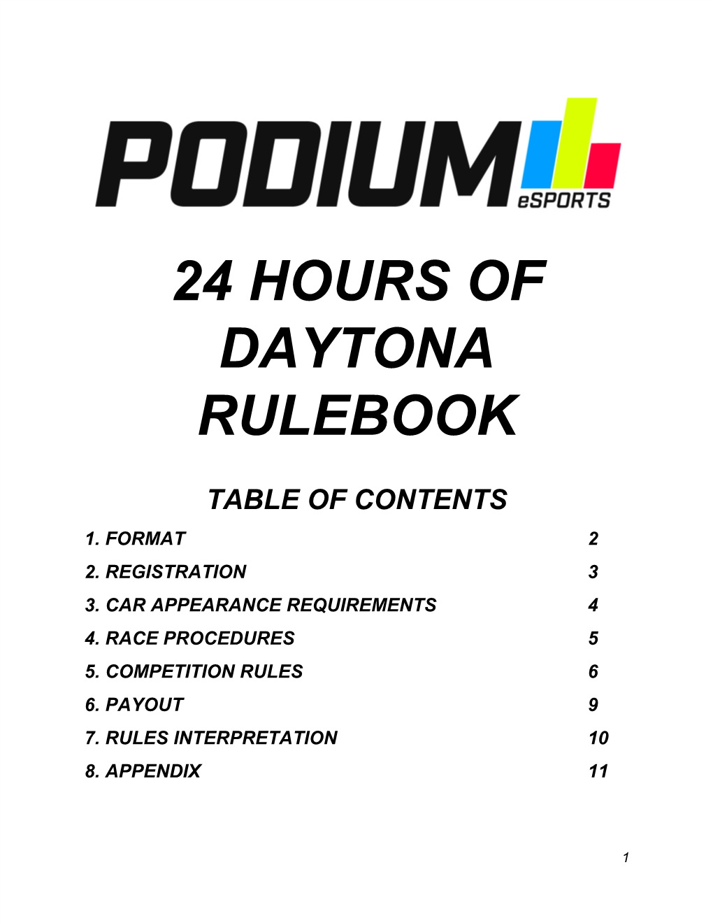 24 Hours of Daytona Rulebook