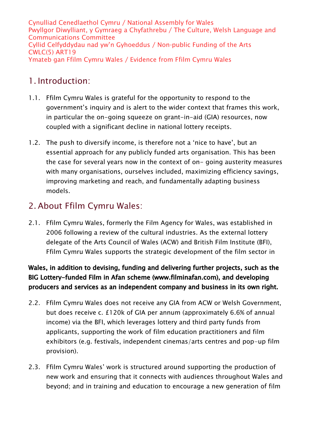 2. About Ffilm Cymru Wales