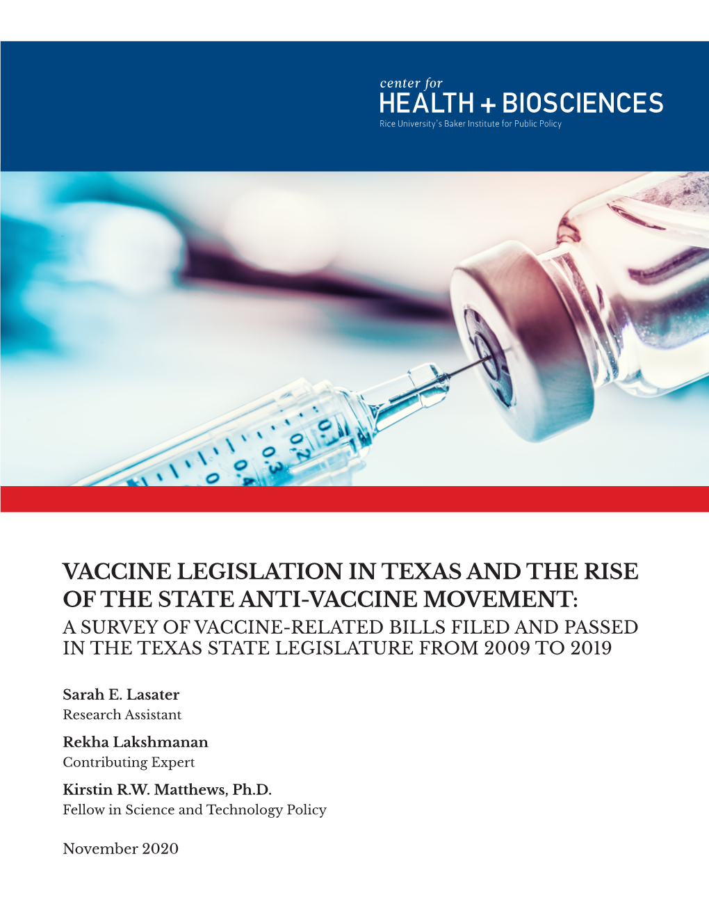 A Survey of Vaccine-Related Bills Filed and Passed in the Texas State Legislature from 2009 to 2019