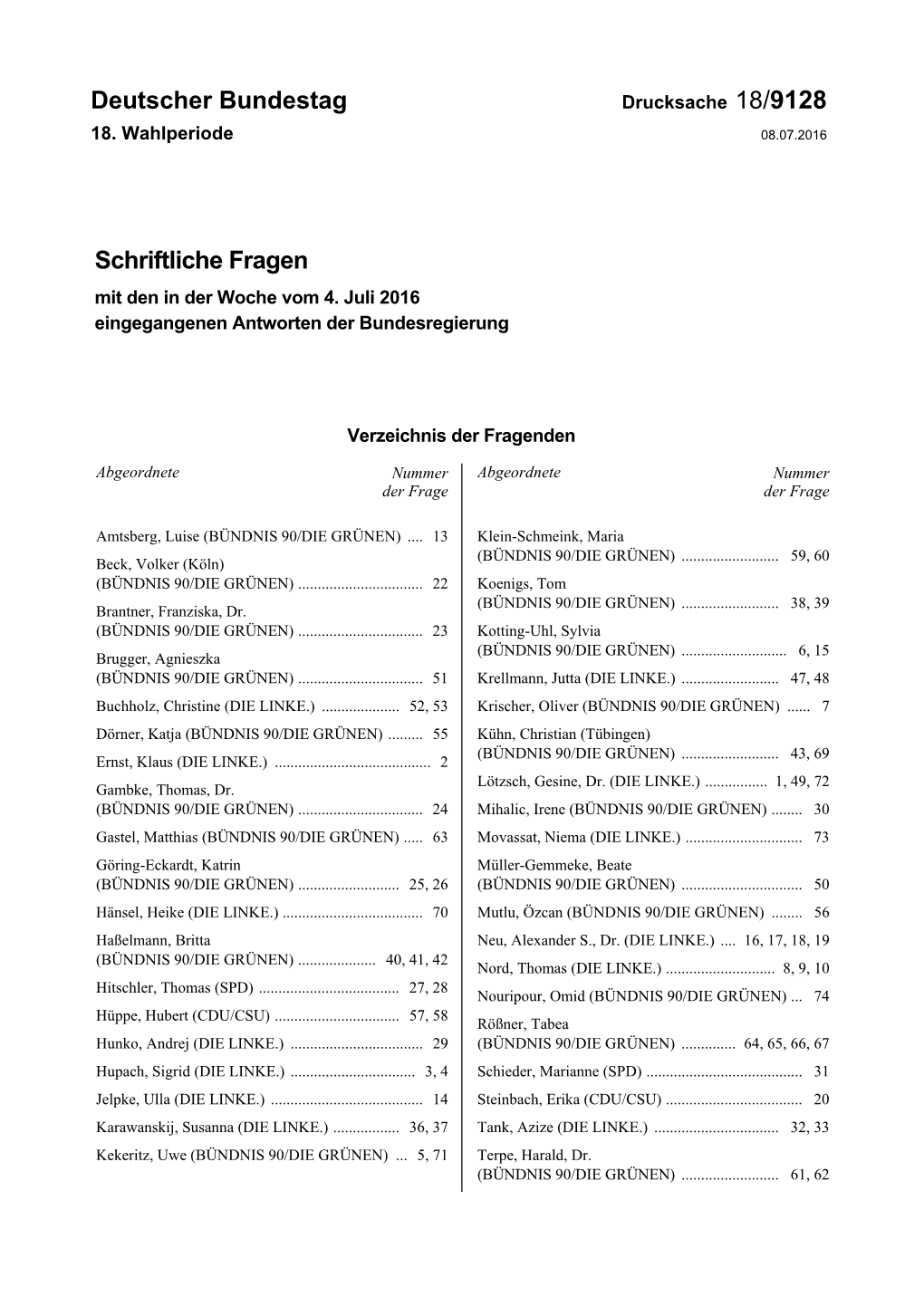 Drucksache 18/9128 18