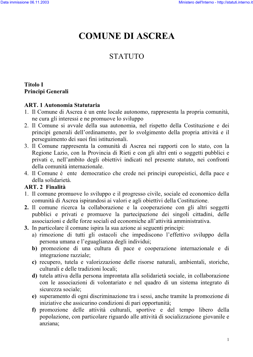 Statuto Comunale; B) Regolamento Del Consiglio Comunale; C) Piano Regolatore Generale E Strumenti Urbanistici Attuativi, 3