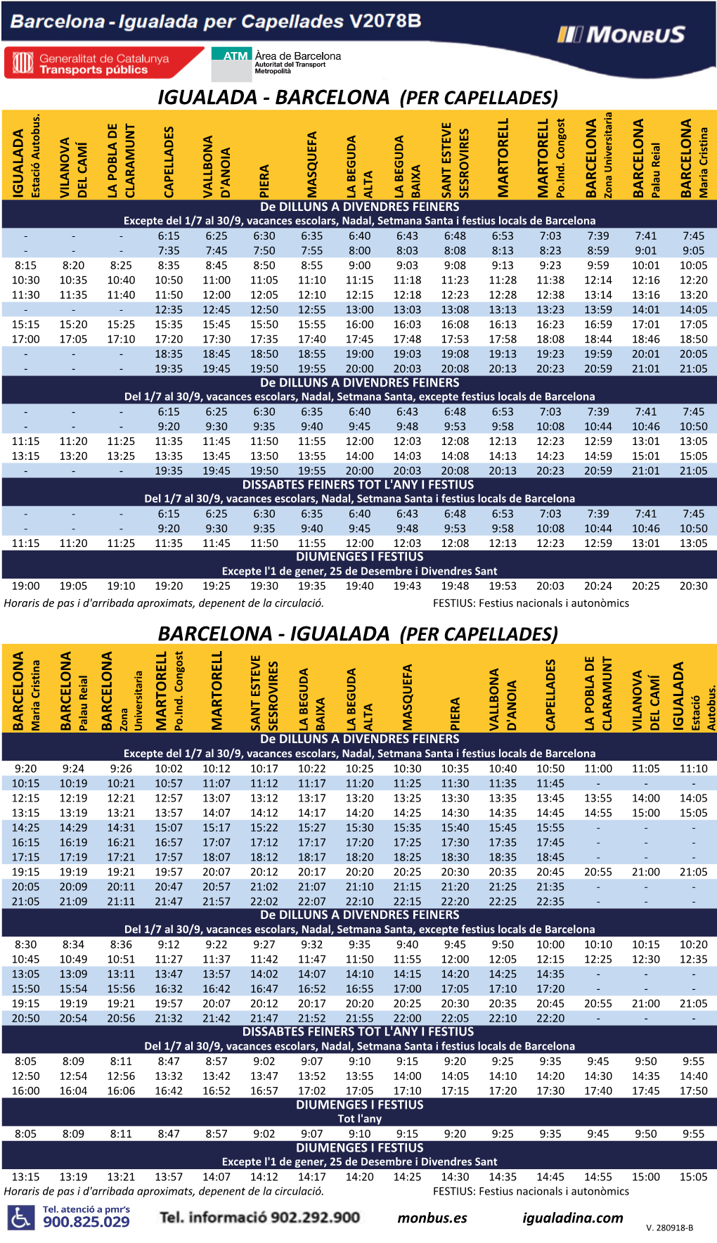 IGUALADA Maria Cristina Estació Autobus