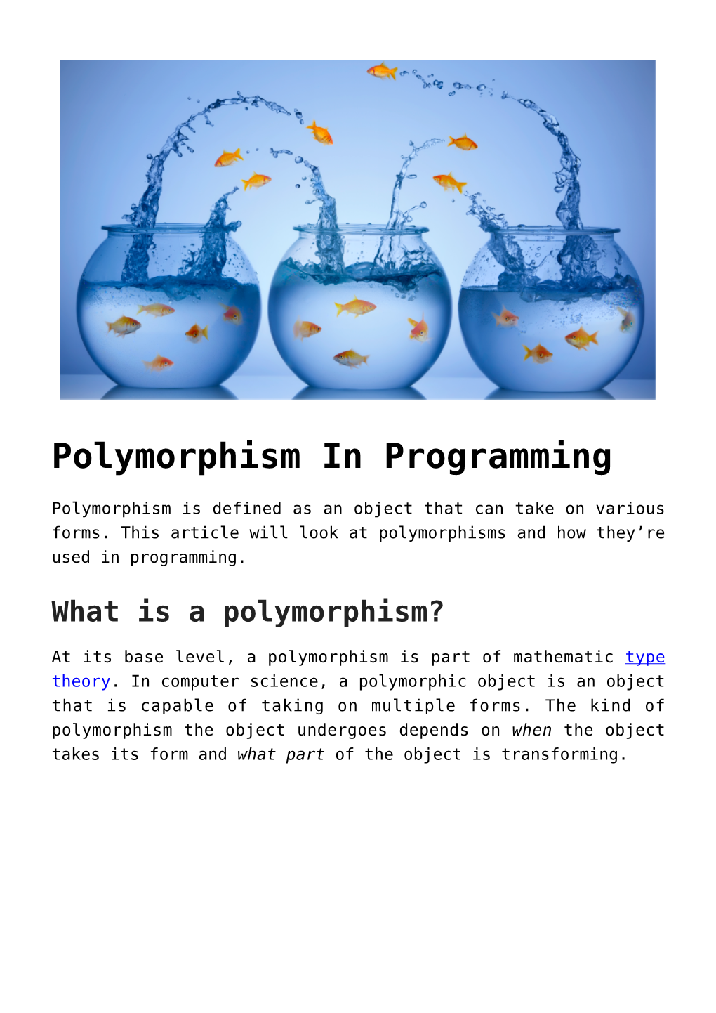 Polymorphism in Programming