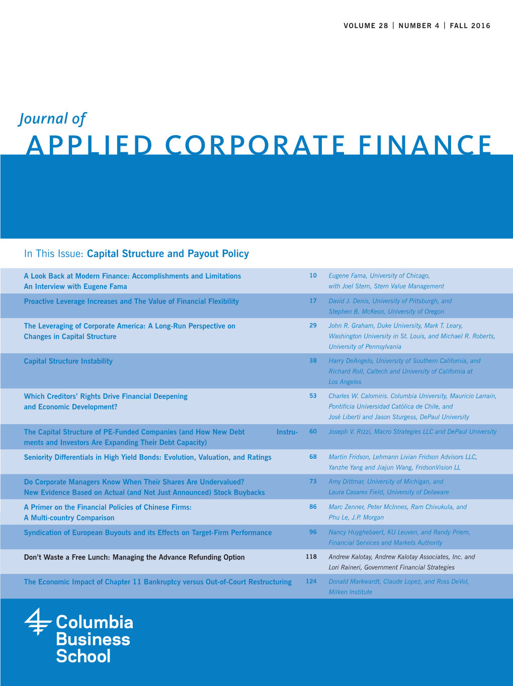 Applied Corporate Finance